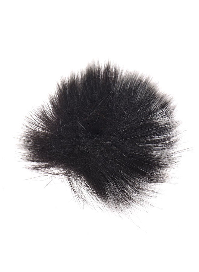 NIBEMINENT 3-Piece Lapel Lavalier Fur Microphone Windshield D5436-21 Black - Image 2