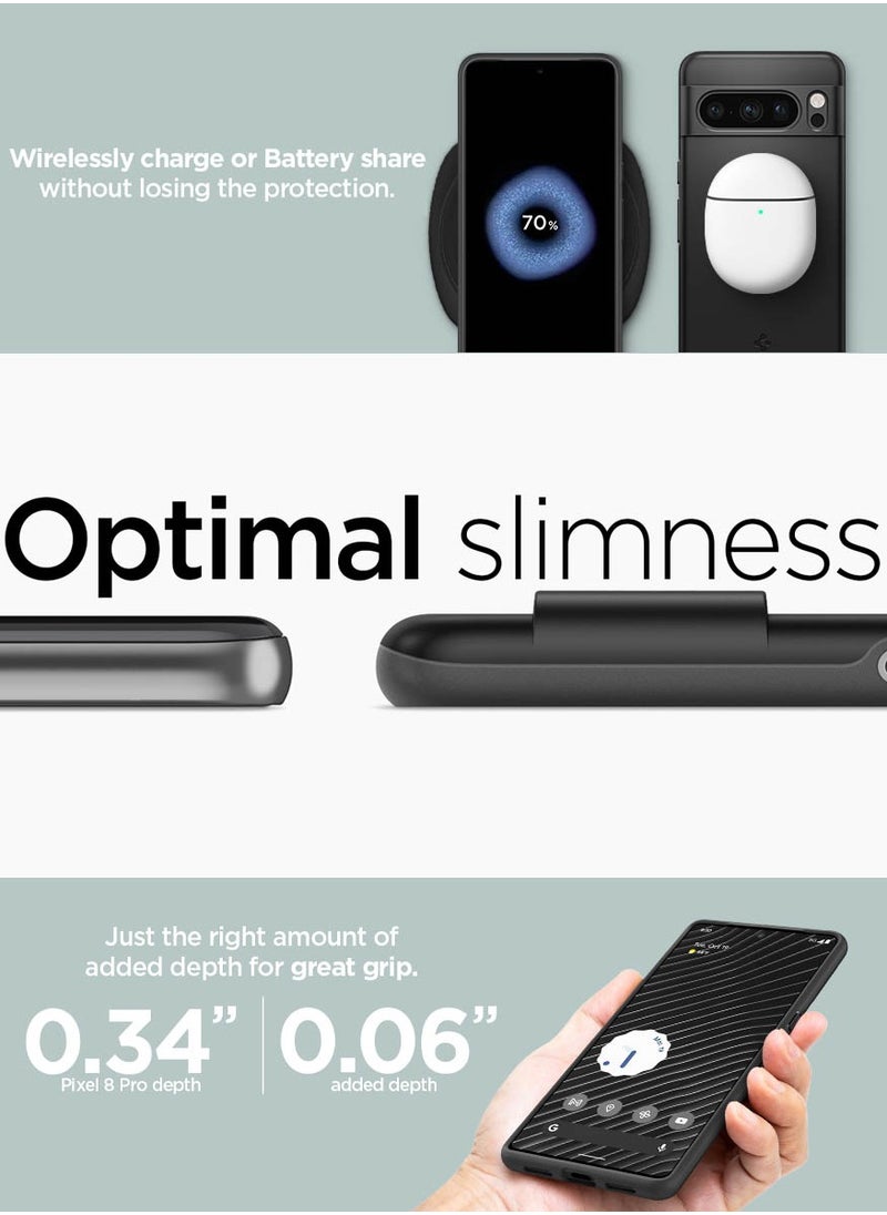 Spigen غطاء حماية رفيع مناسب لهاتف Google Pixel 8 PRO - أسود  - Image 5