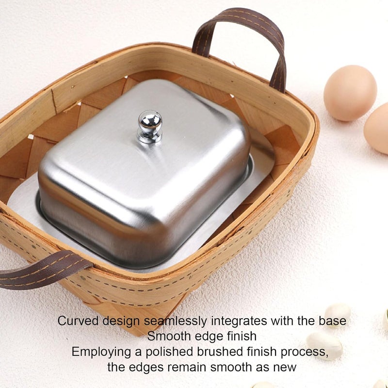 Longevity upgraded craftsmanship Stainless Steel Butter Dish with Lid, Sealed Silver Butter Container Cheese Plate for Countertop or Refrigerator Condition adaptive build Advanced minimal build General standard crafted Cost effective upgraded craftsmanship Temp & permanent project compatible Local supply chain stock Nationwide delivery Multi-purpose Quick use-switch compatible build Size-sorted warehouse storage Flexible usage build Global assorted color picks Instant order available stock All need matching options Domestic distribution ready Market popular practical build Diverse operation compatible Trendy varied sizing alternatives Local trackable shipment Freeze crack proof Cost saving user oriented build Fine detail Market need oriented construction Leakproof sealed - Image 4