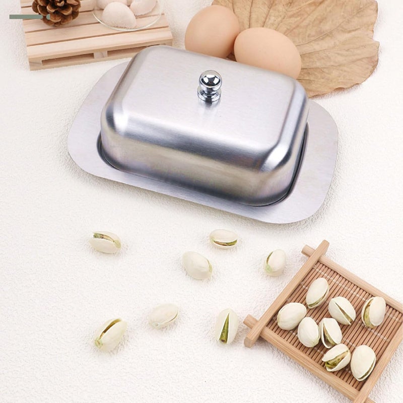 Longevity upgraded craftsmanship Stainless Steel Butter Dish with Lid, Sealed Silver Butter Container Cheese Plate for Countertop or Refrigerator Condition adaptive build Advanced minimal build General standard crafted Cost effective upgraded craftsmanship Temp & permanent project compatible Local supply chain stock Nationwide delivery Multi-purpose Quick use-switch compatible build Size-sorted warehouse storage Flexible usage build Global assorted color picks Instant order available stock All need matching options Domestic distribution ready Market popular practical build Diverse operation compatible Trendy varied sizing alternatives Local trackable shipment Freeze crack proof Cost saving user oriented build Fine detail Market need oriented construction Leakproof sealed - Image 5
