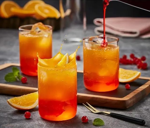 Plastic Drinking Glasses Transparent Unbreakable Set of 6 for Water Juice Beverages Shot Glass Set 06  - Image 3