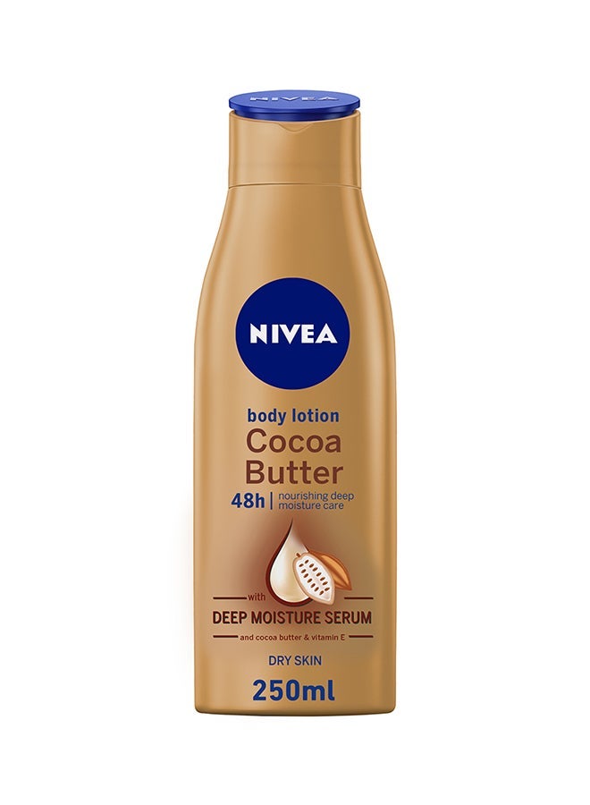 Nivea Cocoa Butter Body Lotion, Vitamin E, Dry Skin 250ml