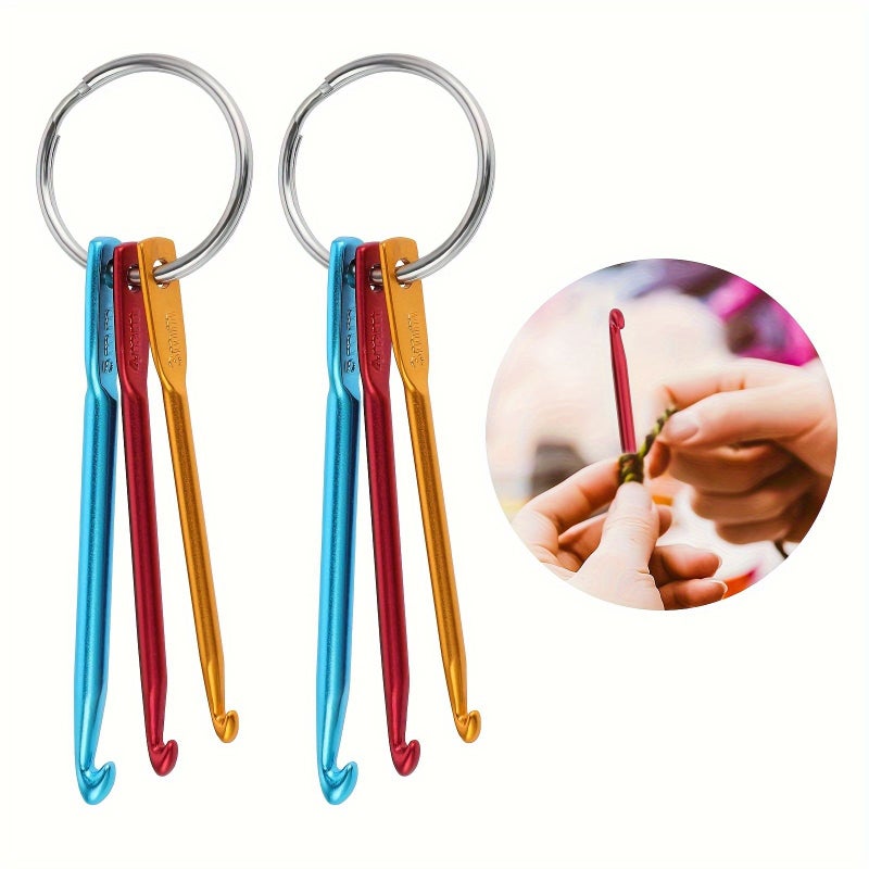 12pc Crochet Keychain Set 3mm Mini Creative Kit Zinc Alloy Ring For DIY Travel - Image 1