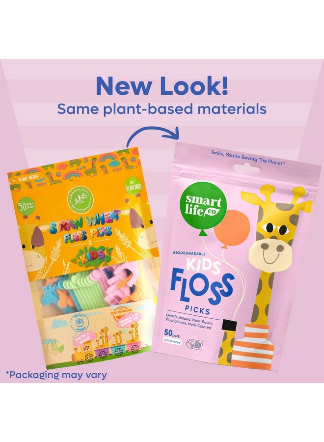SmartLifeco Biodegradable Kids Flossers - Unflavored Dental Floss Picks for Children | Fluoride & Plant Based | Natural Fun Animal Flossing Sticks for Toddlers Teeth | Eco Friendly Compostable, 200pk - Image 2