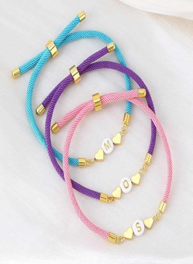 سمر لوف سوار "حب الصيف" متعدد الألوان بأحرف أولية للنساء، بتصميم قلب حب، هدية مجوهرات لطيفة للصديقة، الابنة، الأم، الجدة في عيد الميلاد أو الكريسماس (مقاس كبير، وردي) - Image 3