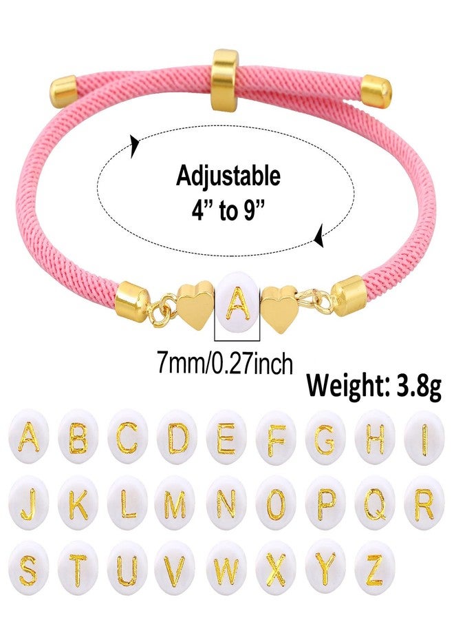 سمر لوف سوار "حب الصيف" متعدد الألوان بأحرف أولية للنساء، بتصميم قلب حب، هدية مجوهرات لطيفة للصديقة، الابنة، الأم، الجدة في عيد الميلاد أو الكريسماس (مقاس كبير، وردي) - Image 4