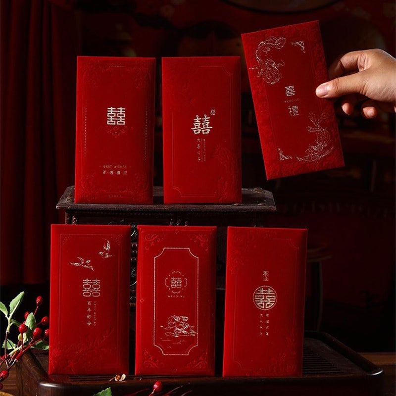 MOLILEAF Red Envelopes with Chinese xi Characters, Hongbao Red Packets Money Envelopes for Wedding - Image 5
