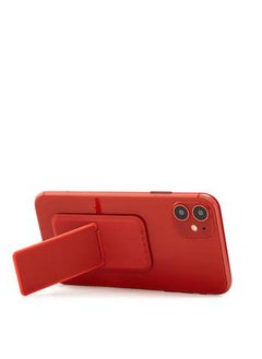 HANDL Solid Mobile Stand Phone Grip, Pairs with Any Smart Phone, Multi-functional Kickstand, Compatible with Wireless Charging, Phone grip and Stand - Red  - Image 3