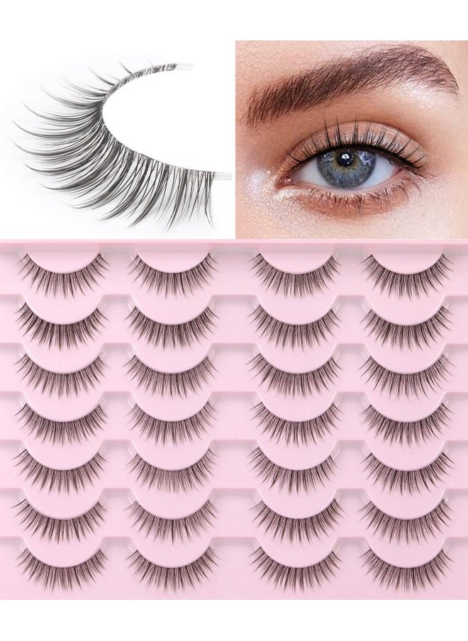 Eyelashes Wispy 10Mm False Lashes Natural Look Fluffy 3D Mink Lashes Short Strip Lashes Pack - pzsku/Z14A8DE094BF8B13BD3FDZ/45/_/1719251558/c240d4a5-1e91-4a20-b57e-acf1525a515f