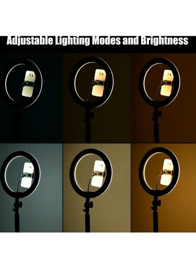 docooler LED Ring Light Photography With Flexible Phone Holder White/Black - Image 5