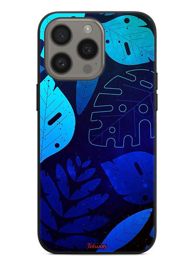 Tolwak Apple iPhone 15 Pro Max Protective Case Cover Leaves Pattern - Image 2