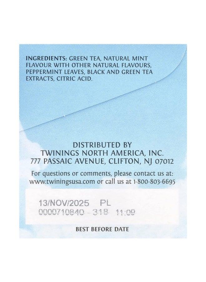 Twining's Twinings, Cold Brewed Iced Tea, Green Tea, Unsweetened, Mint, 20 Single Serve Tea Bags, 1.41 oz (40 g)  - Image 2