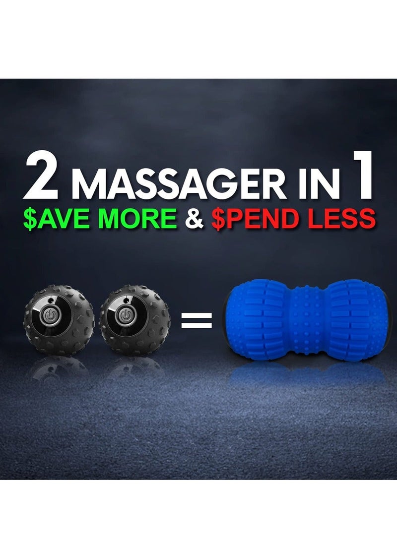 Y&D Peanut Massage Ball, Yoga Assist Ball with 4 Massaging Modes for Deep Tissue Trigger Point Therapy, Tool Myofascial Release, Muscle Relaxer, Training - Image 4