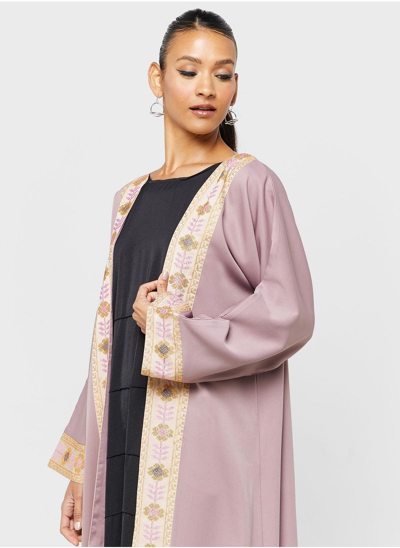 hayas closet - Embroidered Patterned Abaya - Image 1