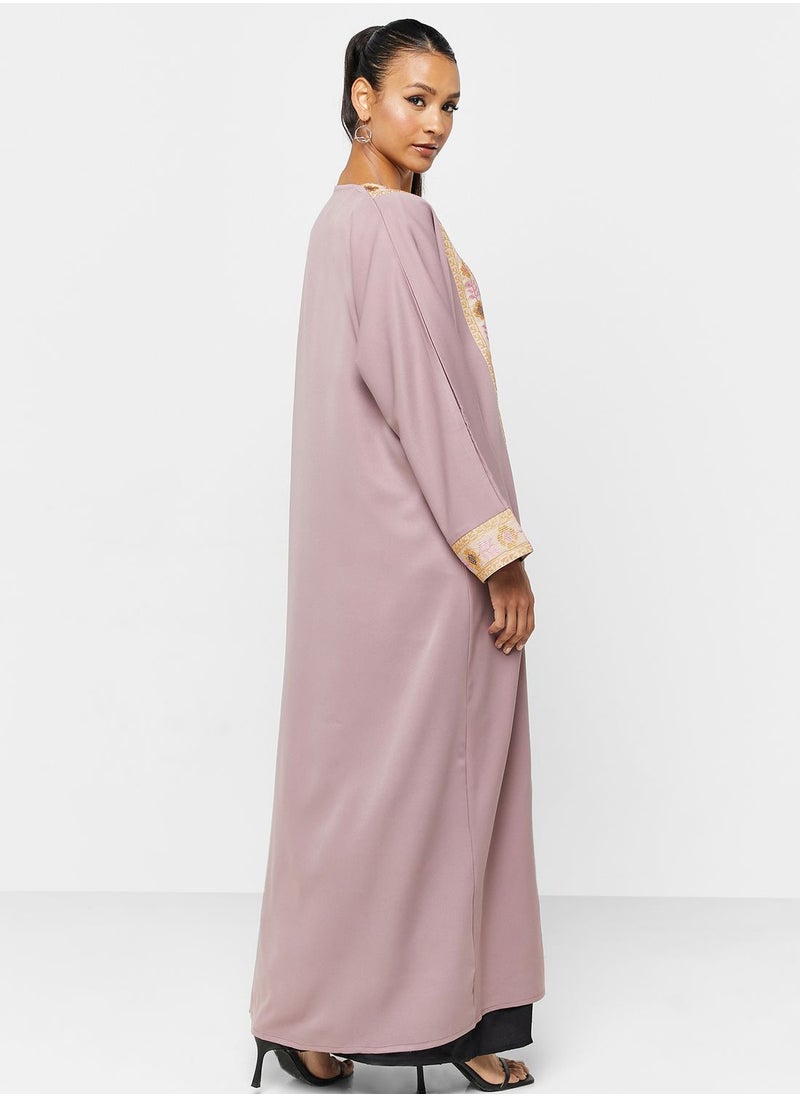 hayas closet - Embroidered Patterned Abaya - Image 1