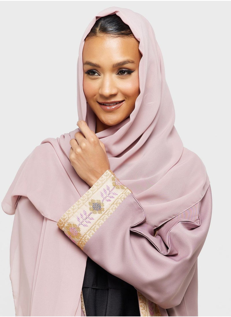 hayas closet - Embroidered Patterned Abaya - Image 1