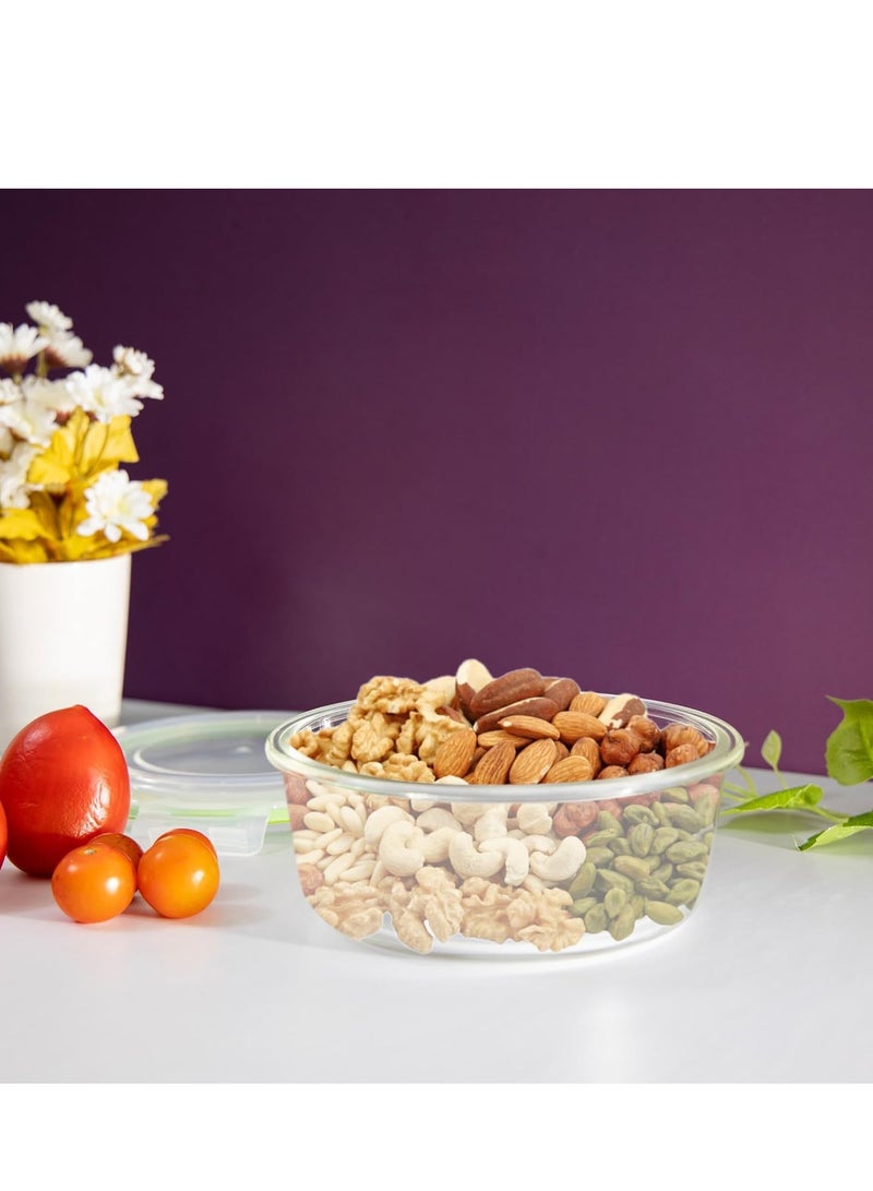 Raxoom BRS Round Glass Airtight Container 400ML - Image 3