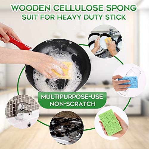 PANYEE Cleaning Scrub Colored Sponge,Non-Scratch Kitchen Cellulose Dishwashing Sponge,16Pack Biodegradable Natural Sponge - Image 5