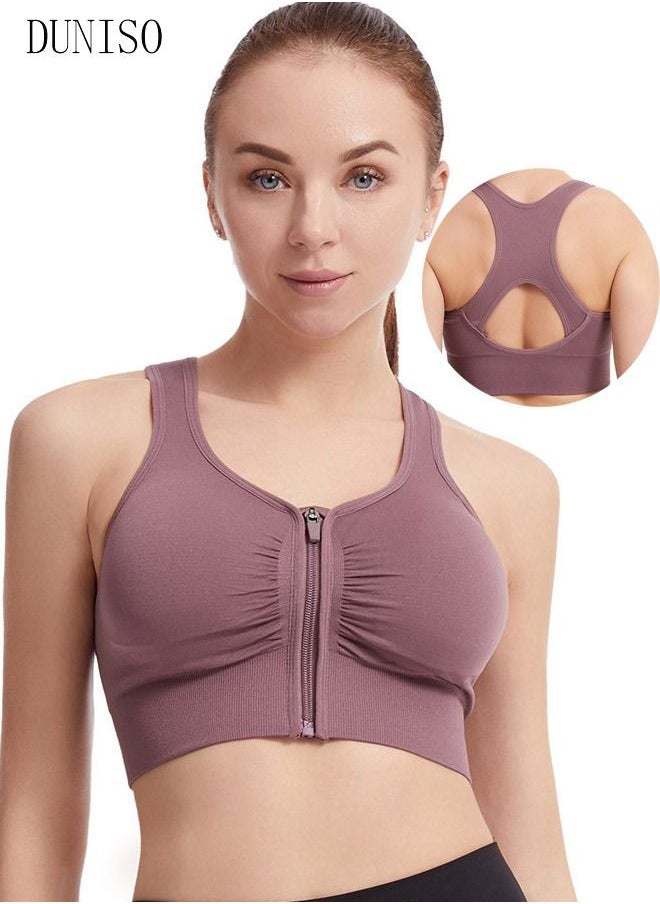 Women's Zip Front Sports Bra Active Yoga Girl Sports Bras Wirefree Lightweight Comfort Bra with Adjustable Strap for Yoga Running L - pzsku/Z14A9594D8EE41DB40559Z/45/_/1686295698/1f067311-12a1-43e5-829f-ba2762393724