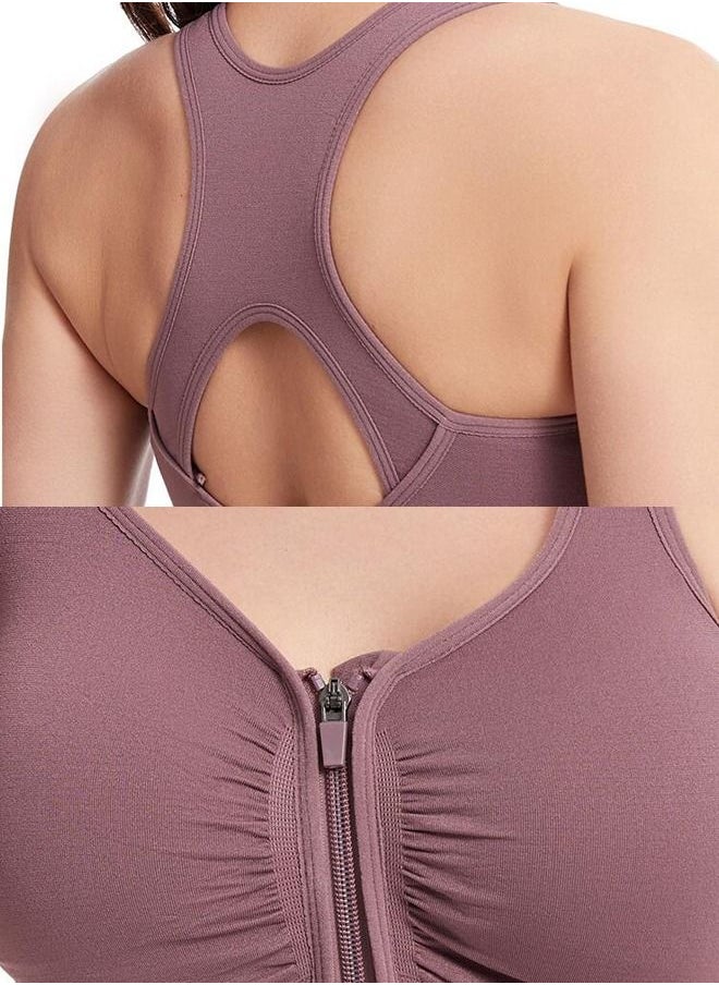 Women's Zip Front Sports Bra Active Yoga Girl Sports Bras Wirefree Lightweight Comfort Bra with Adjustable Strap for Yoga Running L - pzsku/Z14A9594D8EE41DB40559Z/45/_/1686295700/7d625673-0eb3-4004-9e16-c365790b0344