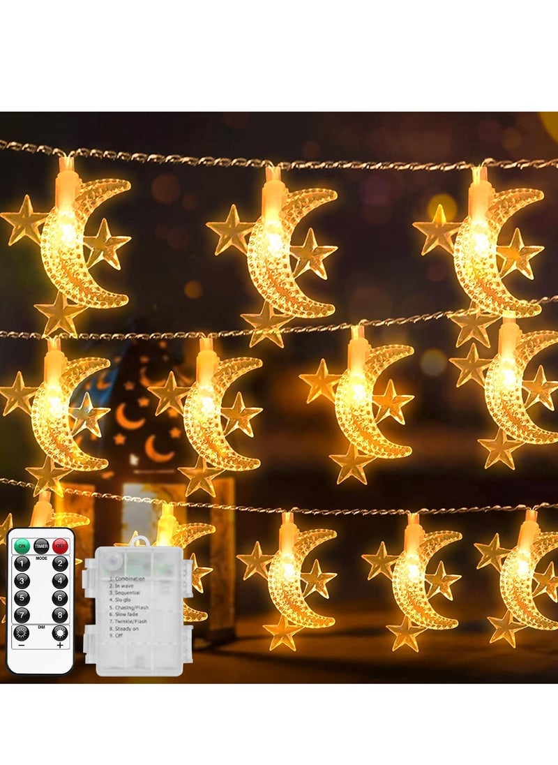 بيوينتي مصباح رمضان ، 10M 80LED مصباح ديكور رمضان ، مصباح رمضان مناسبة للعائلات والزواج في الهواء الطلق شنقاً في الأماكن المغلقة  - Image 1