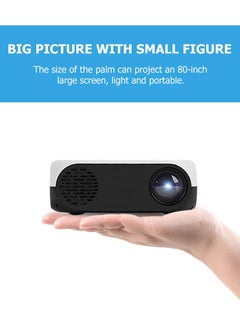 ماركة غير محددة جهاز عرض صغير، جهاز عرض LED محمول عالي الدقة يدعم 1080 بكسل، شاشة 80 بوصة 800 لومن، جهاز عرض سلكي للهاتف، نفس الشاشة لمسرح المنزل والأفلام والحفلات والألعاب متوافق مع HDMI/USB/AV/VGA  - Image 2