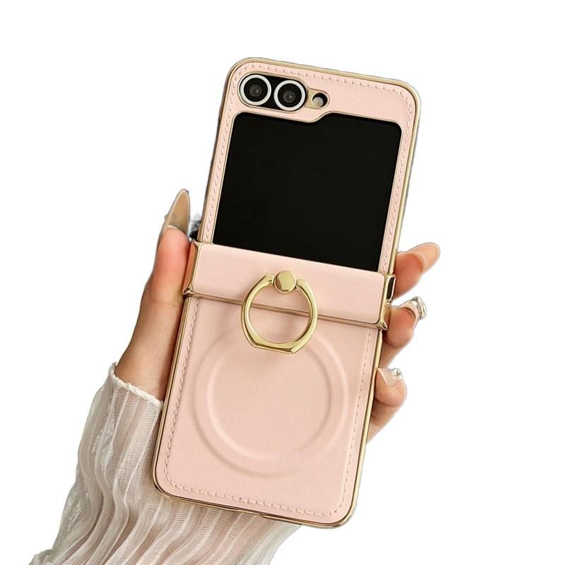 MagSafe Case | Drop Protection | Kickstand | Shockproof Cover for Samsung Galaxy Z Flip 4 | Pink - Image 1