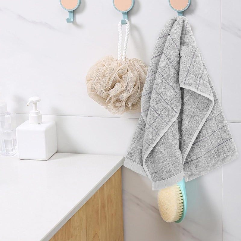 Toyvian Soft Cotton Face Washcloth, High Absorbency Gentle Facial Towel for Adults, Reusable Gray Hand Towel Suitable for Bathroom and Daily Skincare Use - Image 5