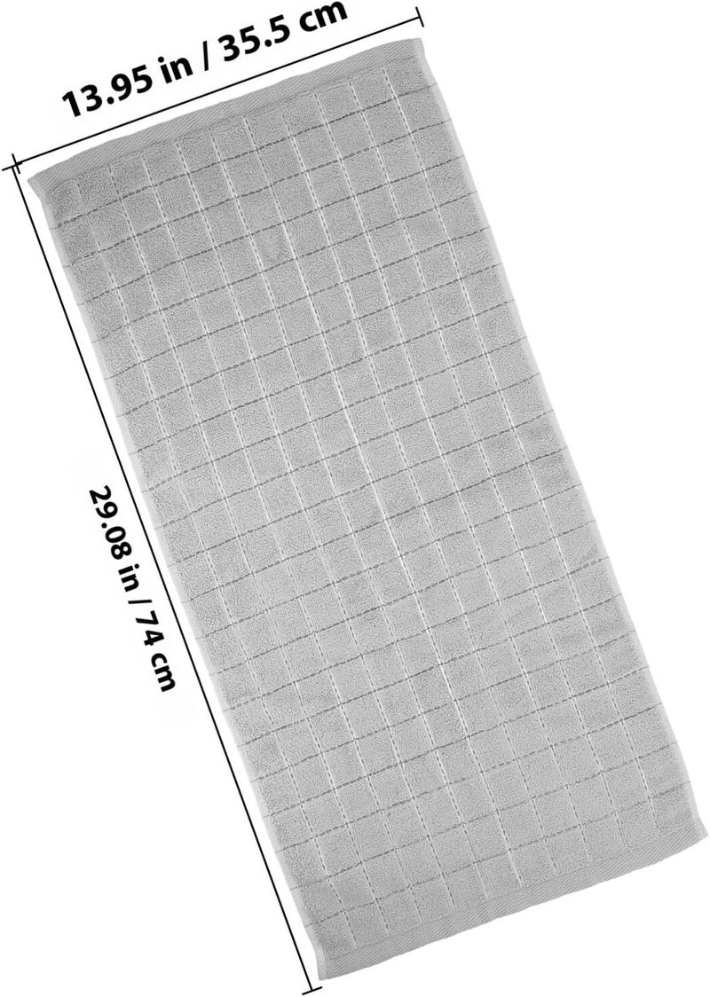 Toyvian Soft Cotton Face Washcloth, High Absorbency Gentle Facial Towel for Adults, Reusable Gray Hand Towel Suitable for Bathroom and Daily Skincare Use - Image 2