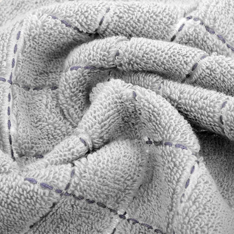 Toyvian Soft Cotton Face Washcloth, High Absorbency Gentle Facial Towel for Adults, Reusable Gray Hand Towel Suitable for Bathroom and Daily Skincare Use - Image 3