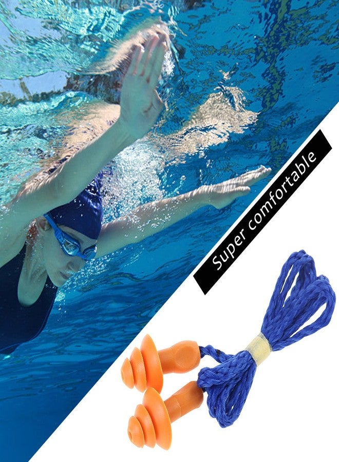 ULTNICE Soft Silicone Corded Ear Plugs Sleep Noise Cancelling Reusable Hearing Protection Earplugs 10 Pairs - Image 3