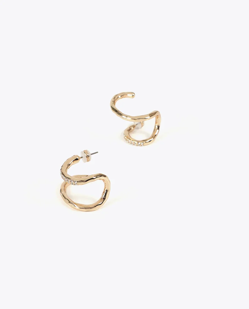 Lola Casademunt Piercing Effect Combined Jewel Earrings