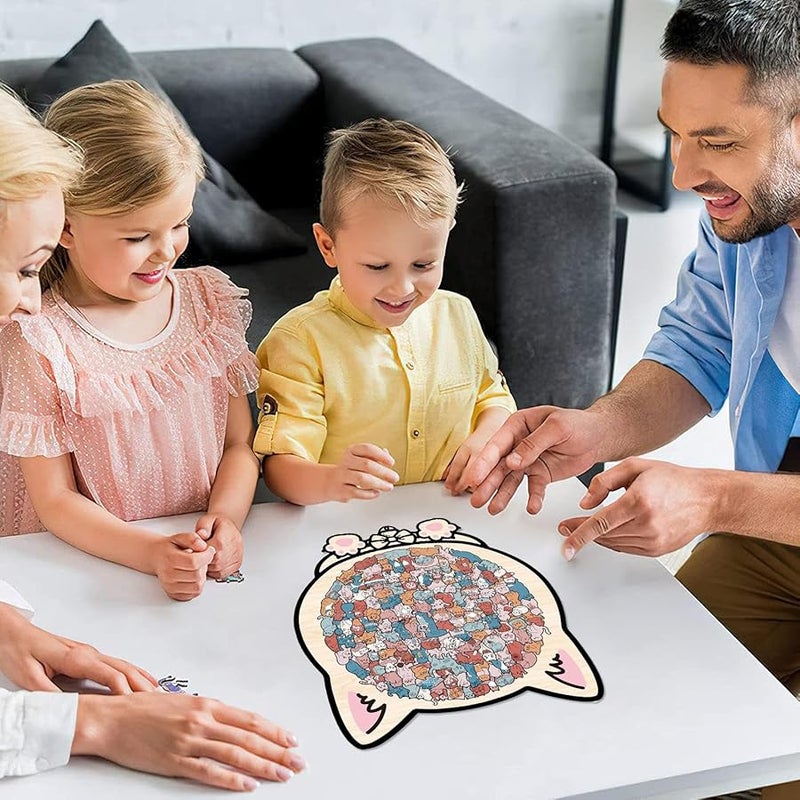 Realistic Cat Wooden Puzzle 135 Pieces Challenging Toy For Adults Kids Home Decor - Image 4