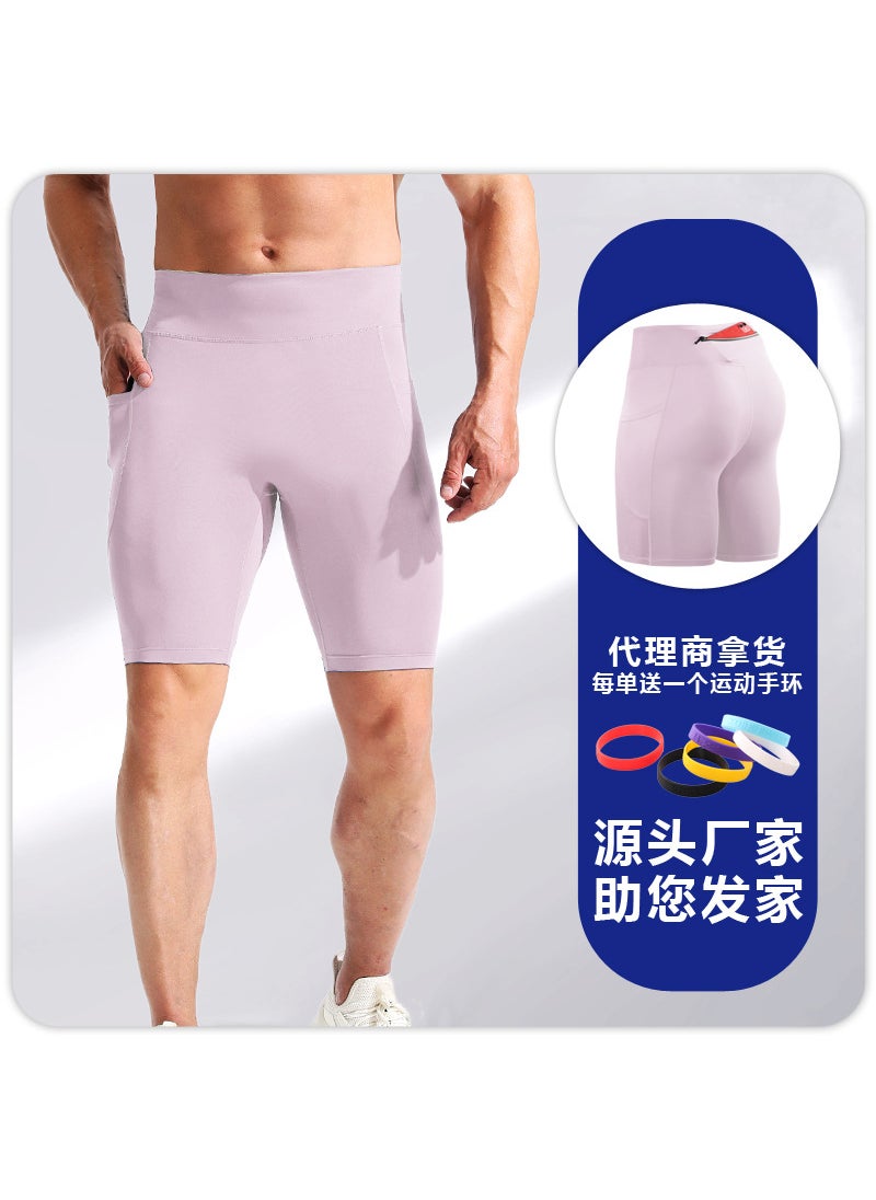 Generic - Mens Marathon Running Shorts Quick-Dry Reflective Pink - Image 1