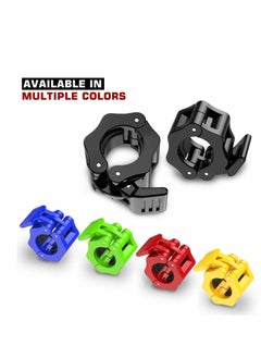 Y&D Barbell Clamps Collars, Quick Release Pair of Locking Professional Olympic Weight Locks Collar Clips Great for Workout, Weightlifting, Fitness & Strength Training（Black）  - Image 1