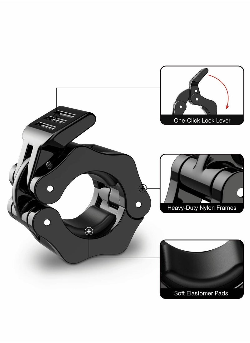 Y&D Barbell Clamps Collars, Quick Release Pair of Locking Professional Olympic Weight Locks Collar Clips Great for Workout, Weightlifting, Fitness & Strength Training（Black）  - Image 5