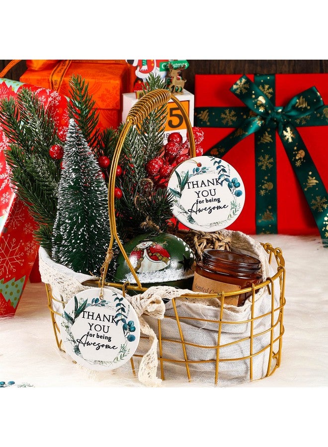 انباجي مجموعة هدايا تقدير عيد الميلاد من Inbagi، 20 قطعة، شكرًا لك على كونك رائعًا، زينة خزفية معلقة، زينة شجرة عيد الميلاد، هدايا شكر لزملاء العمل والموظفين وفريق الإدارة، هدايا يوم الشكر - Image 4