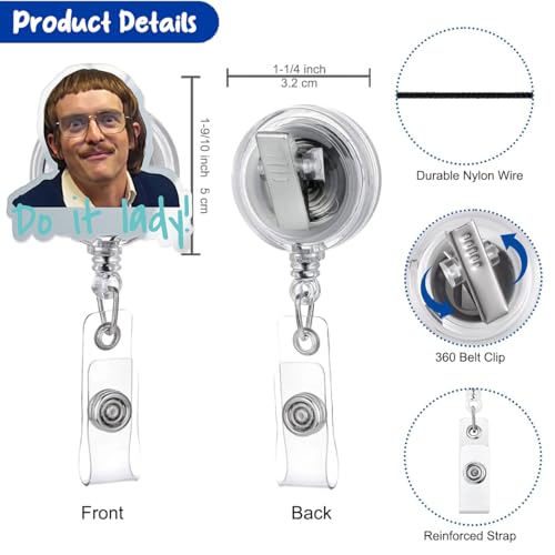 963RW Funny Chit Do It Lady Badge Reel ID Retractable Alligator Clip, Funny Quote Sarcastic Joke Meme Humor, Badge Holder Accessories for Medical Assistant Nurse Students Name Tag Card - Image 2