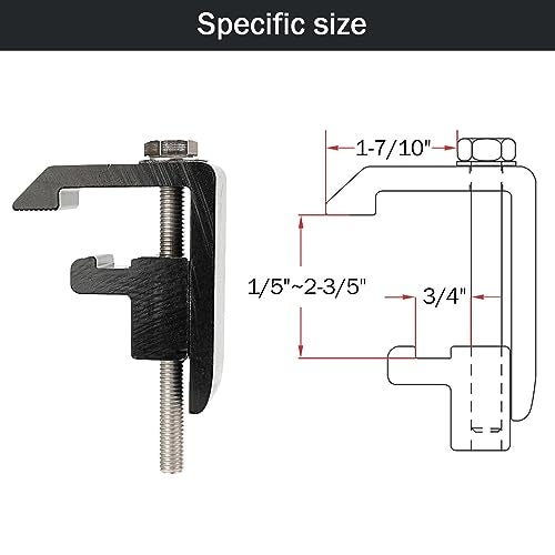 Xiaoyudou P-AC-04N Mounting Clamps for Truck Cap Camper Shell Toyota Tacoma/Tundra - 4 PCS - Image 3