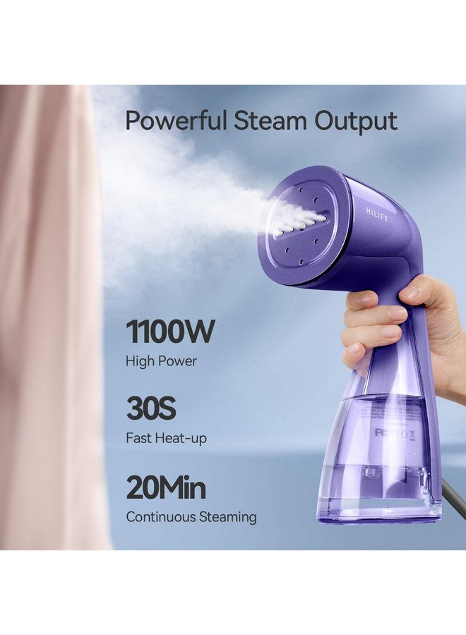 HiLife HiLIFE Steamer for Clothes, 1100W Clothes Steamer with Large 300ml Tank, Handheld Clothing Steamer, Fabric Wrinkle Remover, Portable & Compact Travel Size Garment Steamer ONLY FOR 120V (Purple)  - Image 2