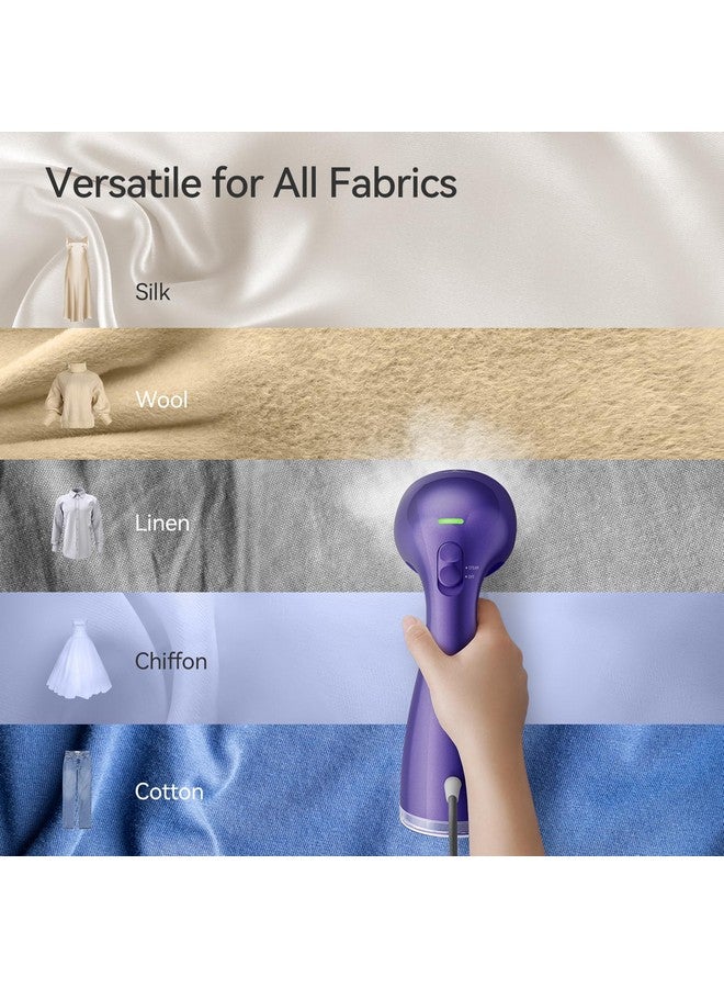 HiLife HiLIFE Steamer for Clothes, 1100W Clothes Steamer with Large 300ml Tank, Handheld Clothing Steamer, Fabric Wrinkle Remover, Portable & Compact Travel Size Garment Steamer ONLY FOR 120V (Purple)  - Image 5