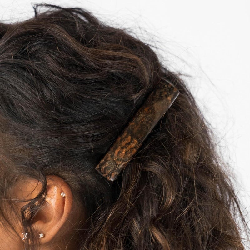 France Luxe Mojave Classic Rectangle Barrette - Image 3