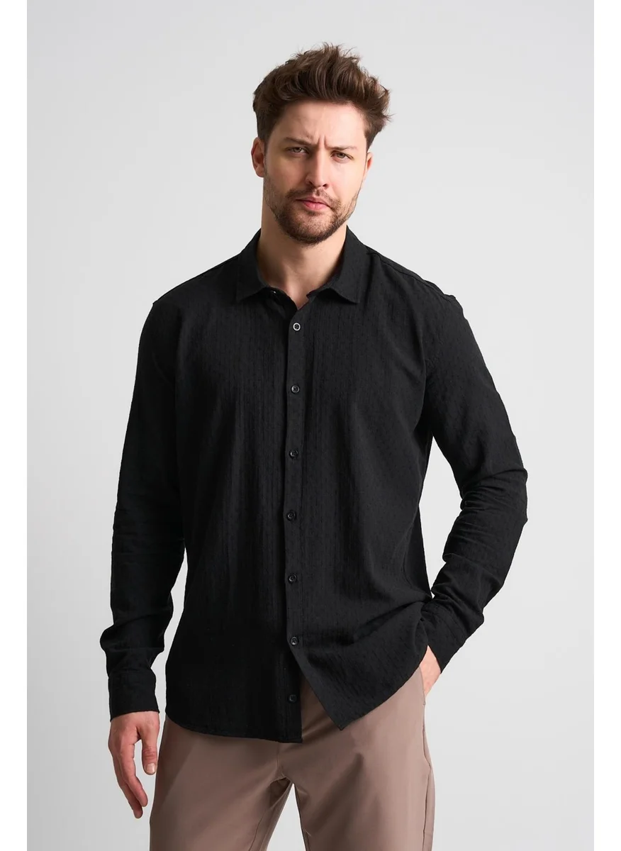 Alexander Gardi Alexandergardi Textured Men's Linen Shirt