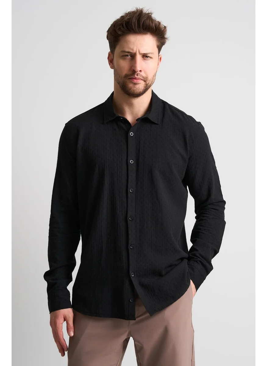 Alexander Gardi Alexandergardi Textured Men's Linen Shirt