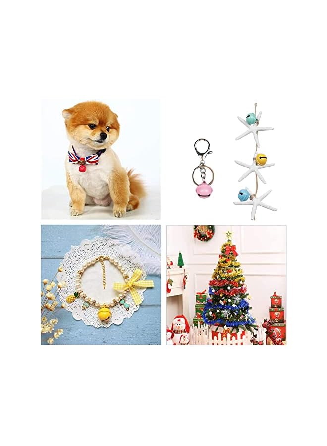 The Bros Jingle Bells for Craft, Iron Metal Bells, Mini Colored Small Bell for DIY Bracelet Anklets Necklace Knitting, Jewelry Making, Pet Collar Party Festival Xmas Decorations Mixed Color 22mm, 50 Pcs - Image 5