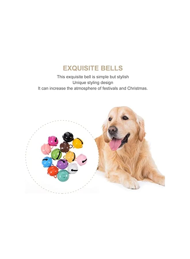 The Bros Jingle Bells for Craft, Iron Metal Bells, Mini Colored Small Bell for DIY Bracelet Anklets Necklace Knitting, Jewelry Making, Pet Collar Party Festival Xmas Decorations Mixed Color 22mm, 50 Pcs - Image 2
