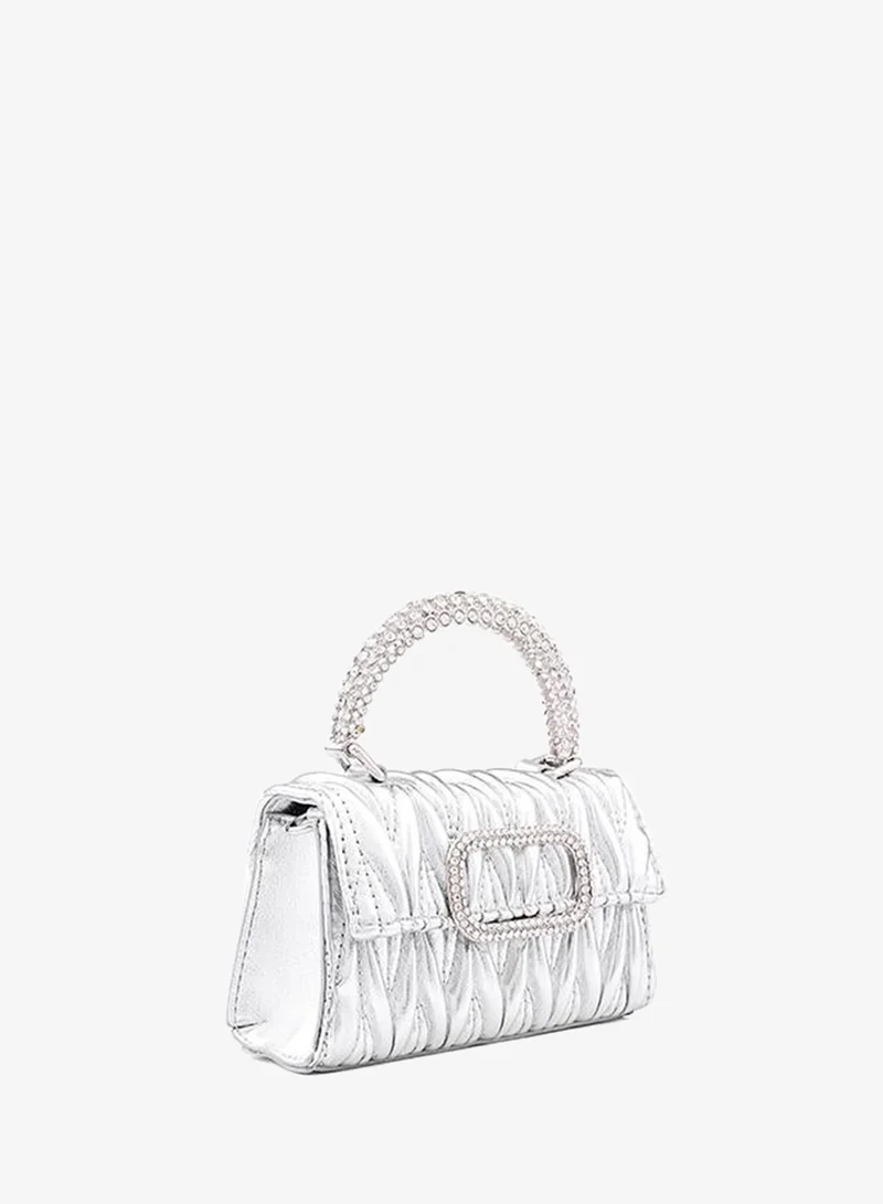 Cuple Silver Tween Girls Top Handle Mini Bag for Women | Best Price UAE