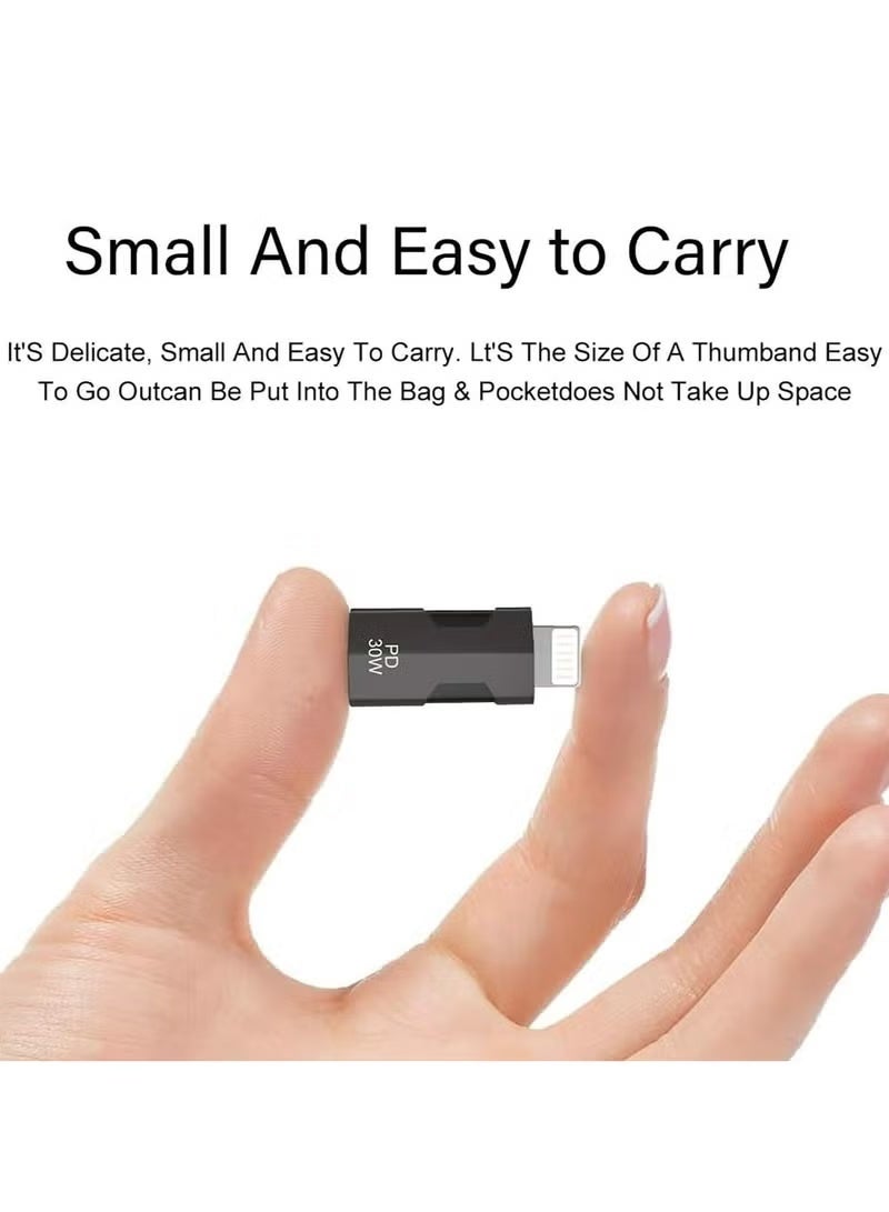 NajmStyle 2 Pack Type C Female to Lightning Male Adapter, PD 30W Fast Charging & Transfer Data,USB Type C Female to Lightning Male Adapter,Compatible with cellphone, iPad, Computer, Ntebook, Laptop and more Type C devices - Image 5