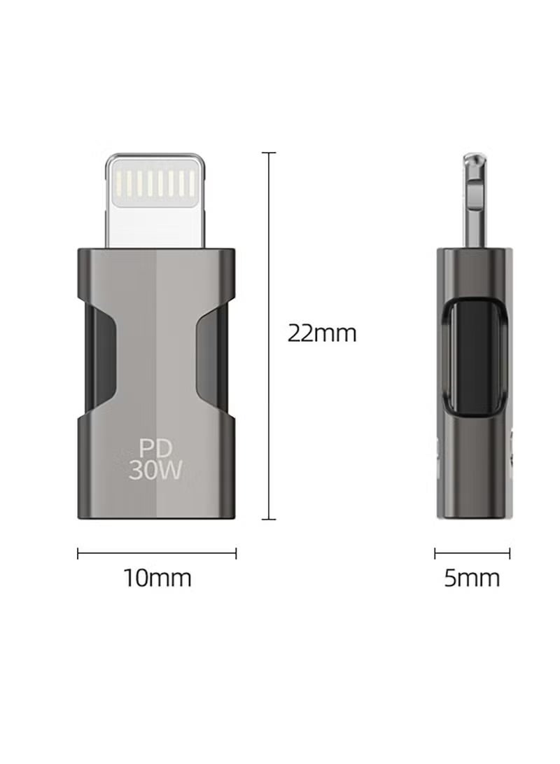 NajmStyle 2 Pack Type C Female to Lightning Male Adapter, PD 30W Fast Charging & Transfer Data,USB Type C Female to Lightning Male Adapter,Compatible with cellphone, iPad, Computer, Ntebook, Laptop and more Type C devices - Image 4