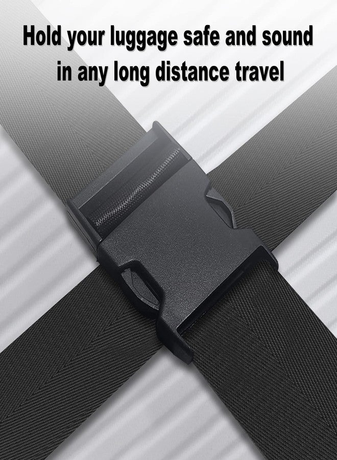 Chelmon Luggage Straps for Suitcases TSA Approved Travel Belt 4 Pack by Chelmon(Black) - Image 4